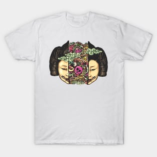 Split Head Gueisha Doodle T-Shirt